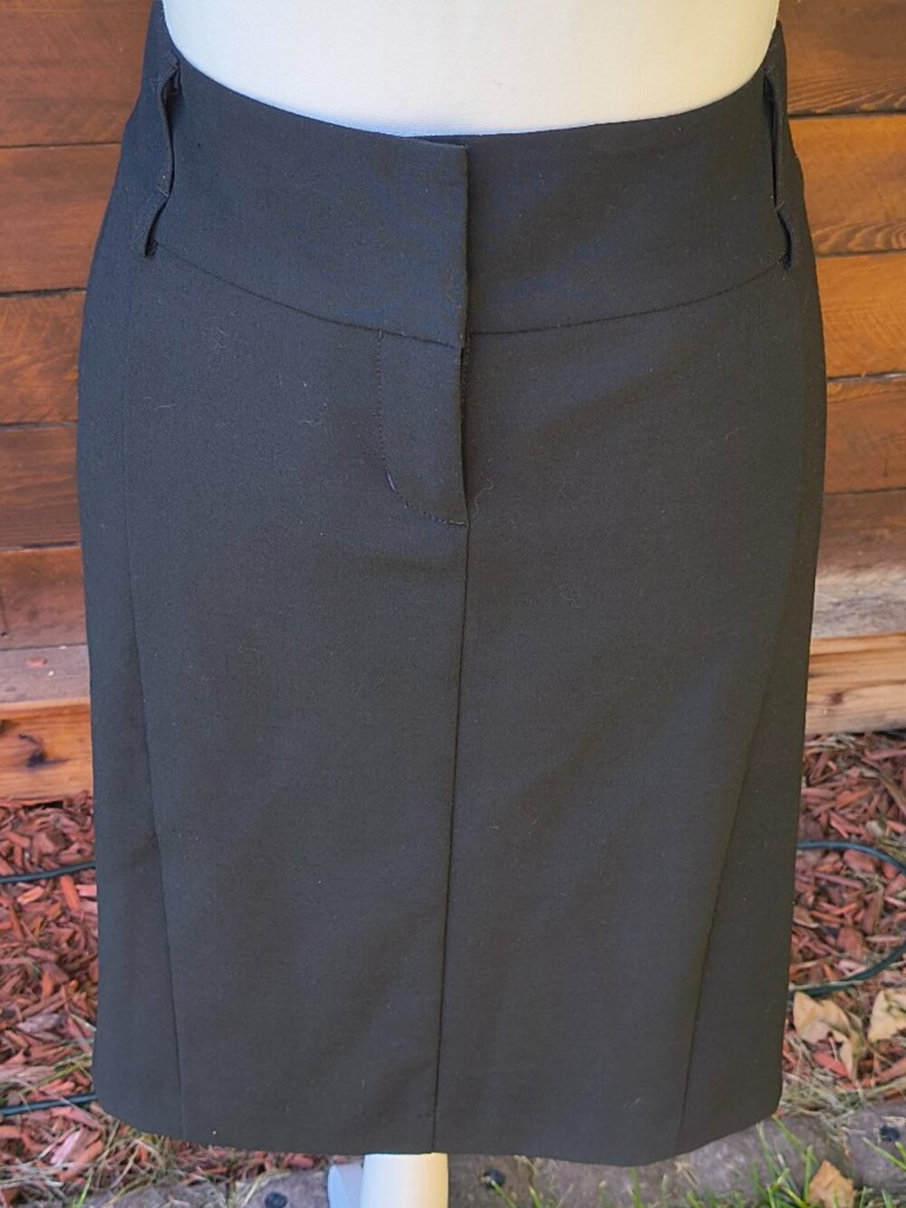 Express Black Pencil Skirt | Size 6 | Animal Print Lining